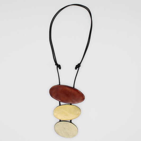 Shades of Brown Coco Statement Pendant