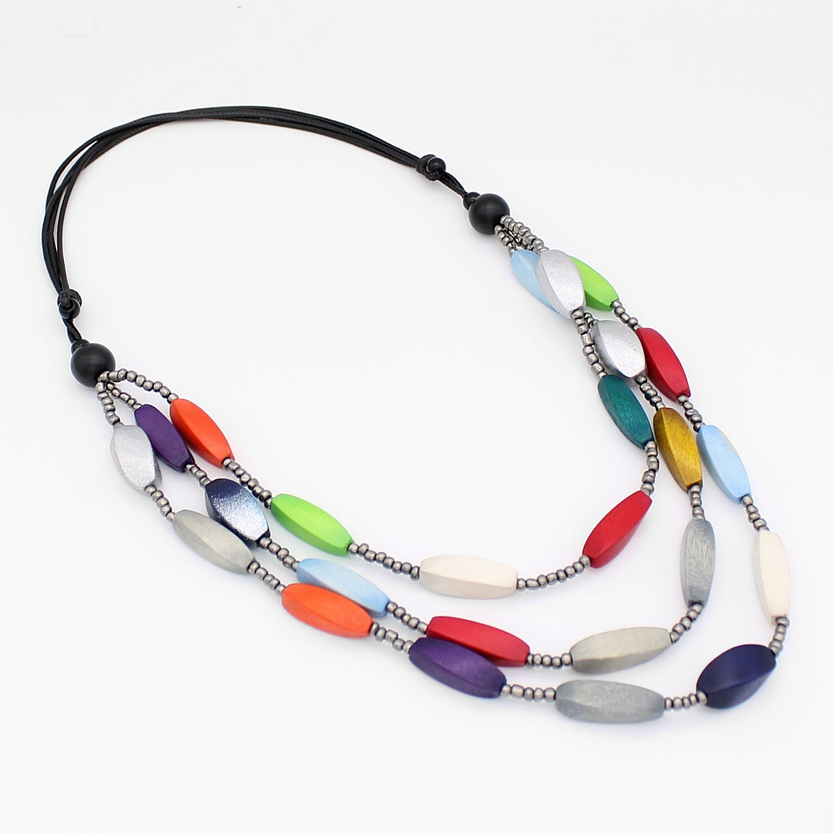 Classic Multicolor Sawyer Triple Strand Necklace