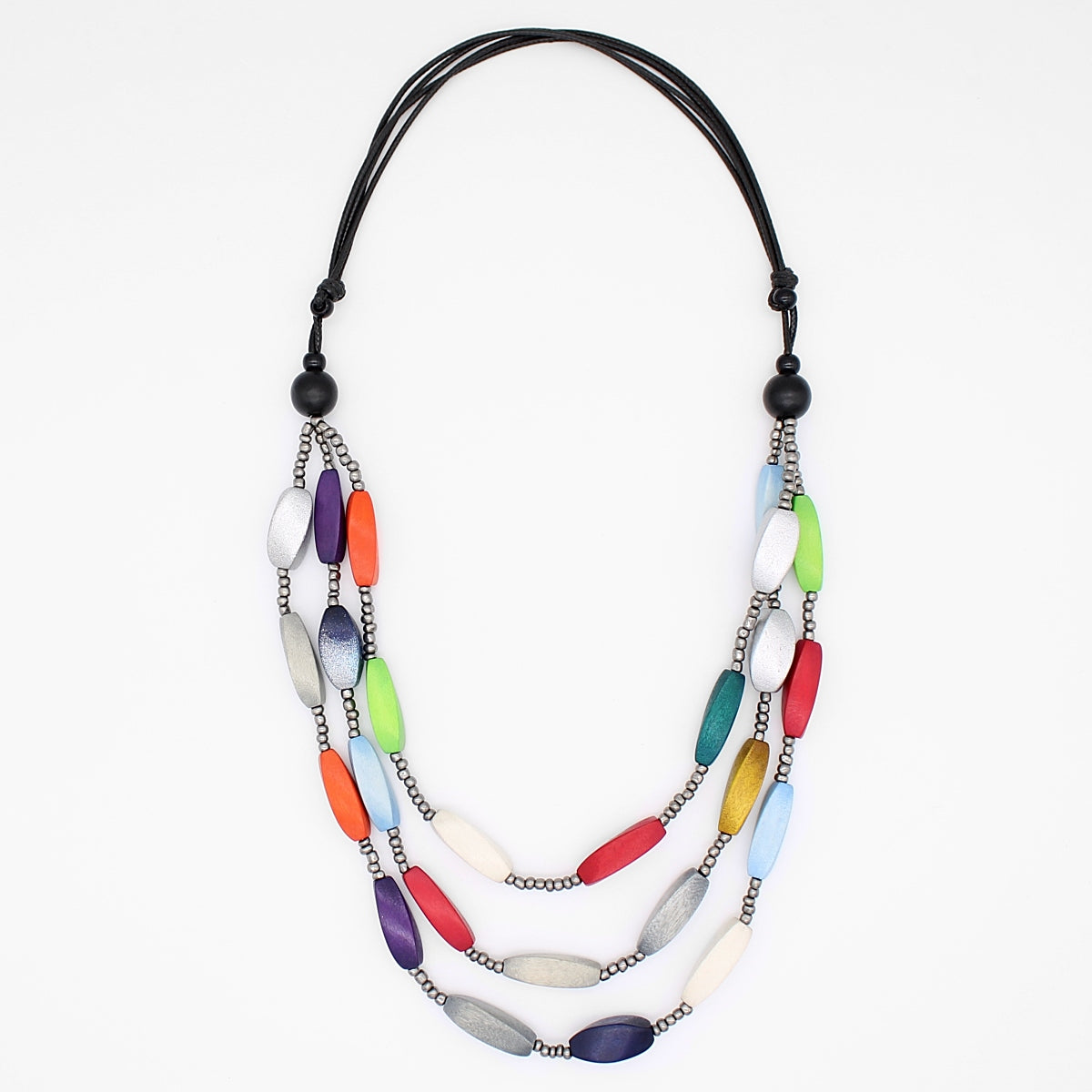 Classic Multicolor Sawyer Triple Strand Necklace