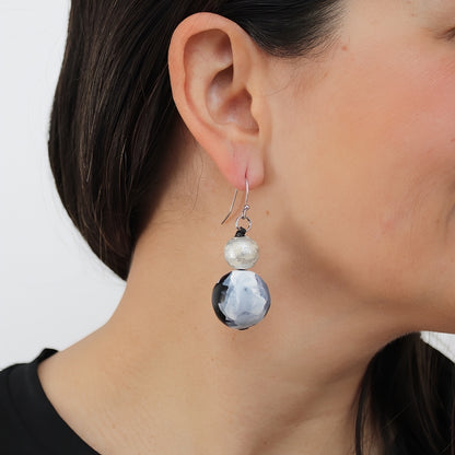 Celestial Waves Marble Dangle Earring