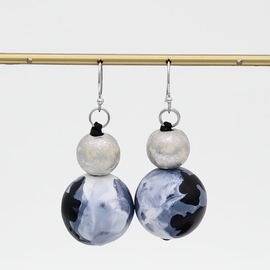 Celestial Waves Marble Dangle Earring