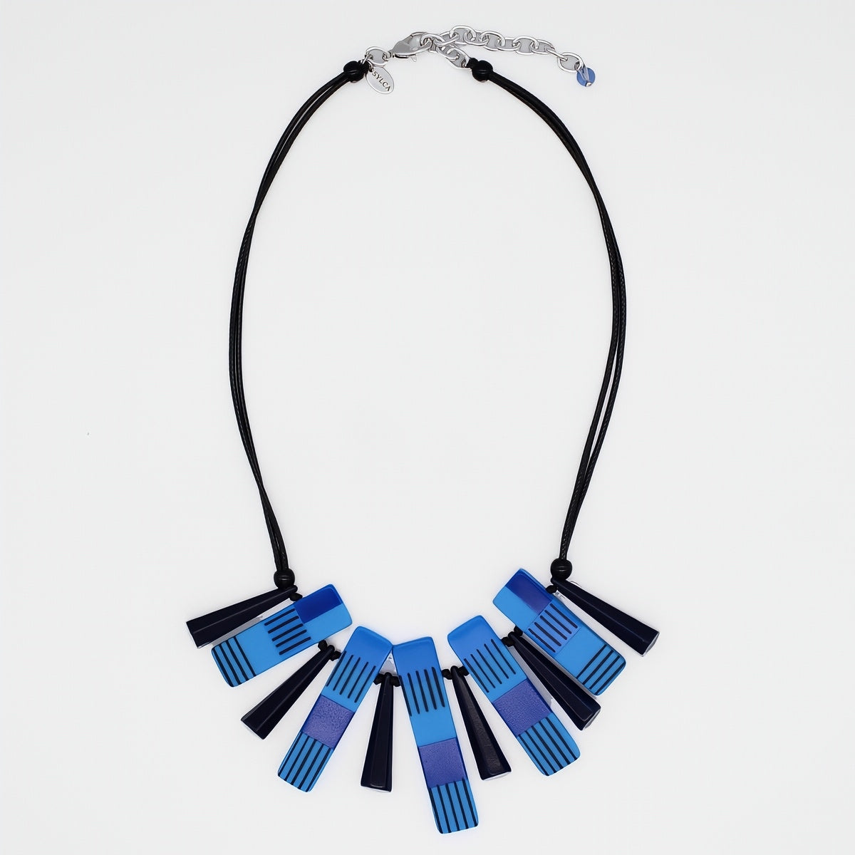 Blue Hues Cascade Charm Necklace