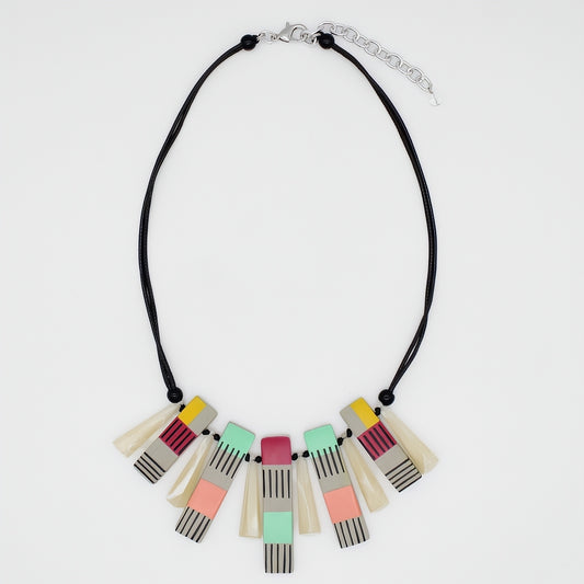 Vivid Hues Cascade Charm Necklace