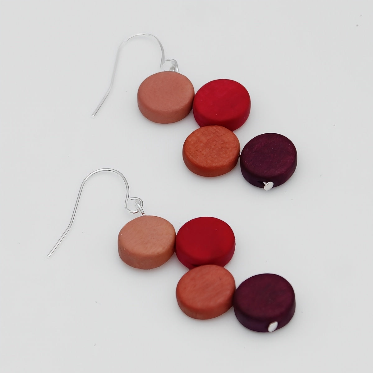 Raspberry Eva Dangle Earrings