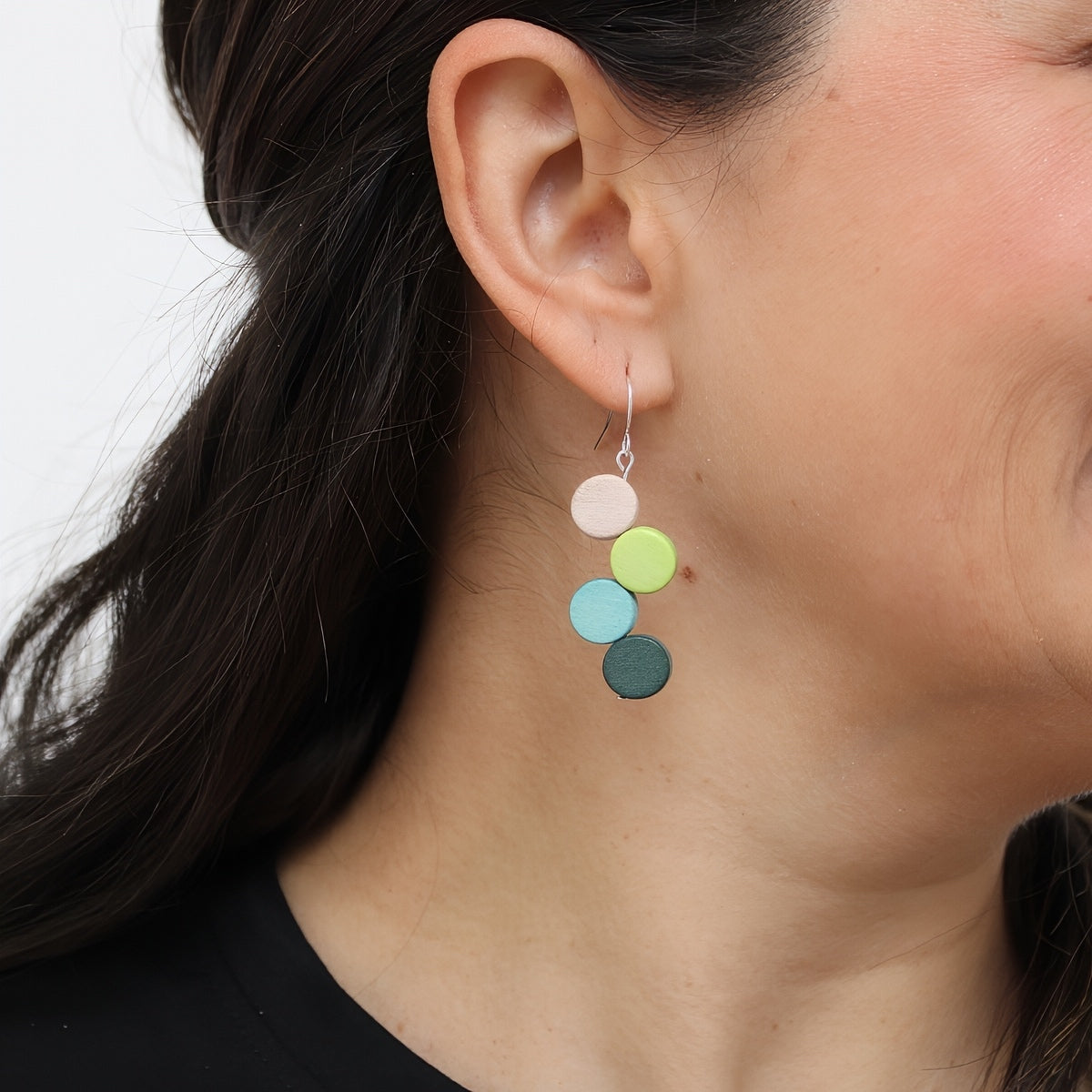 Green Multi Eva Dangle Earrings