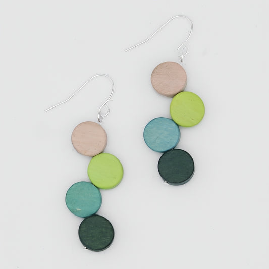 Green Multi Eva Dangle Earrings