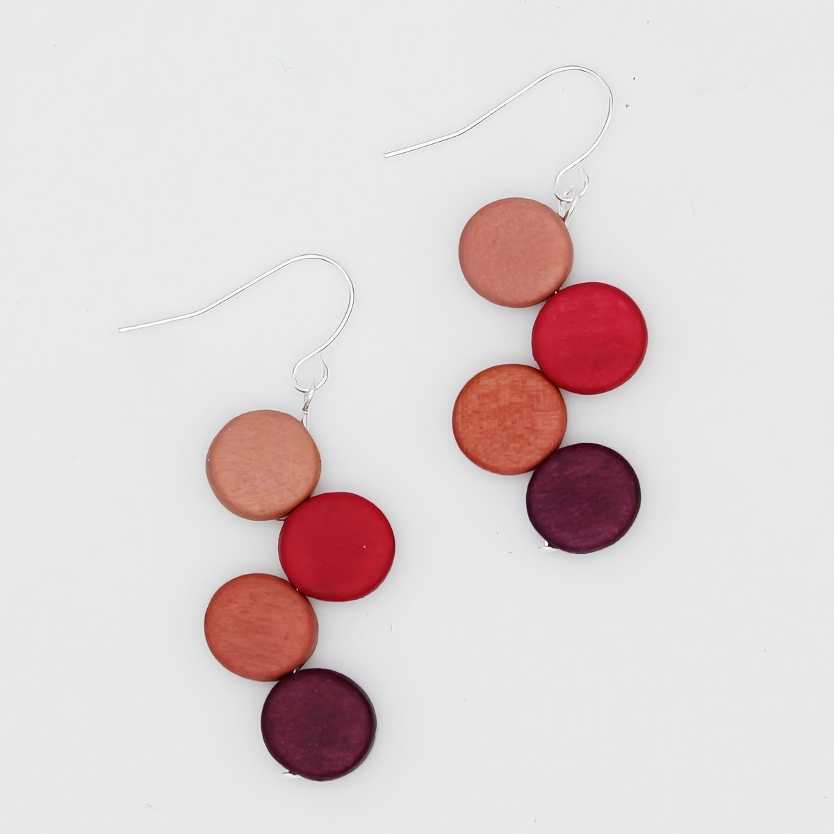 Raspberry Eva Dangle Earrings