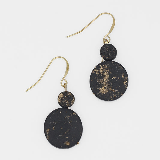 Gold Speckled Calla Earring