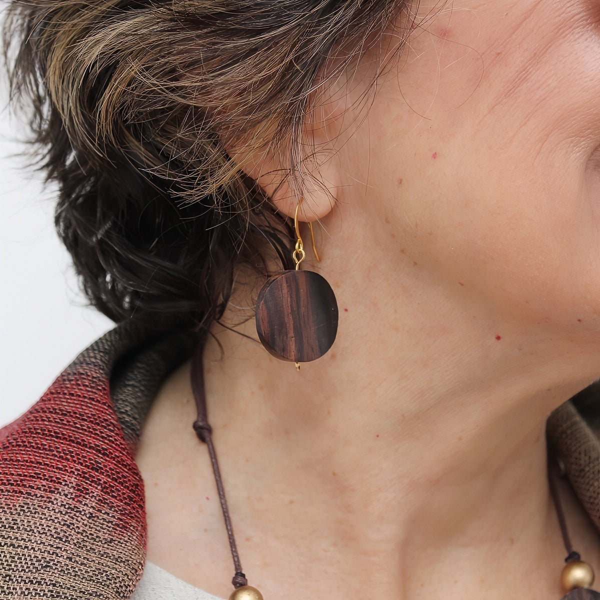 Brown Dot Rosie Earrings