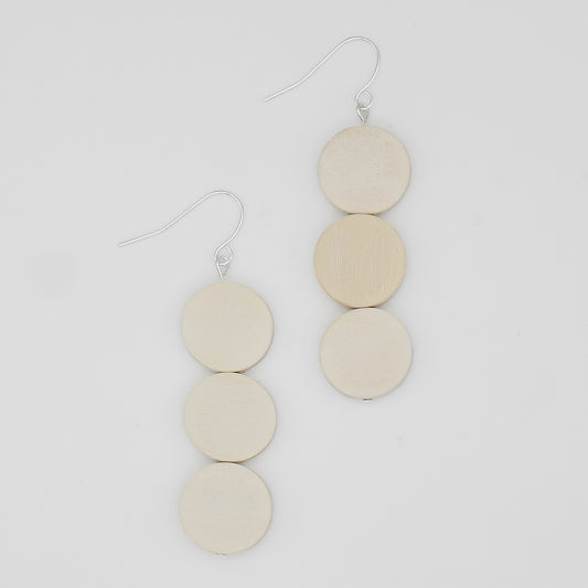 Ivory Triple Bead Kira Earring