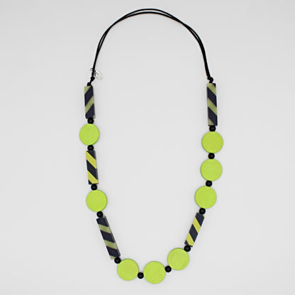 Lime and Navy Statement Necklace