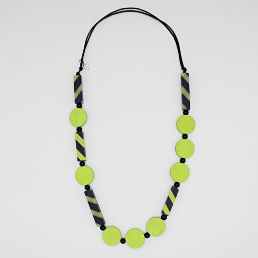 Lime and Navy Statement Necklace