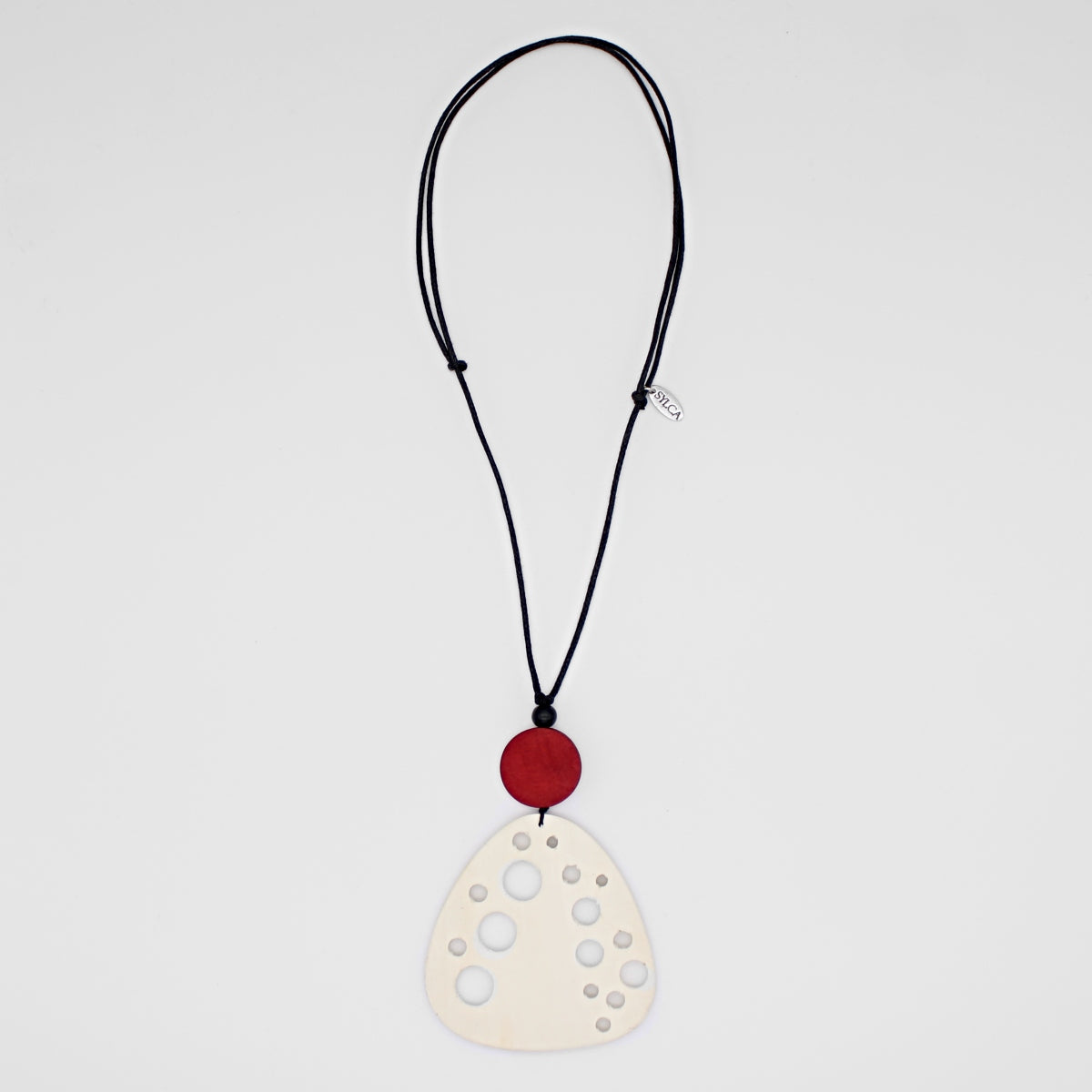 White Geometric Selma Pendant Necklace