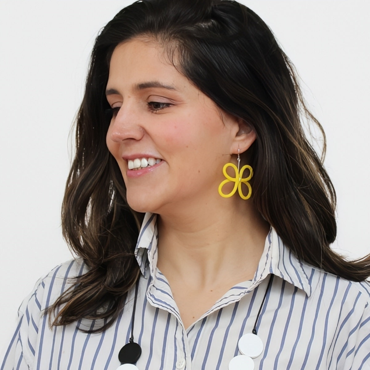 Simplistic Yellow Butterfly Earrings