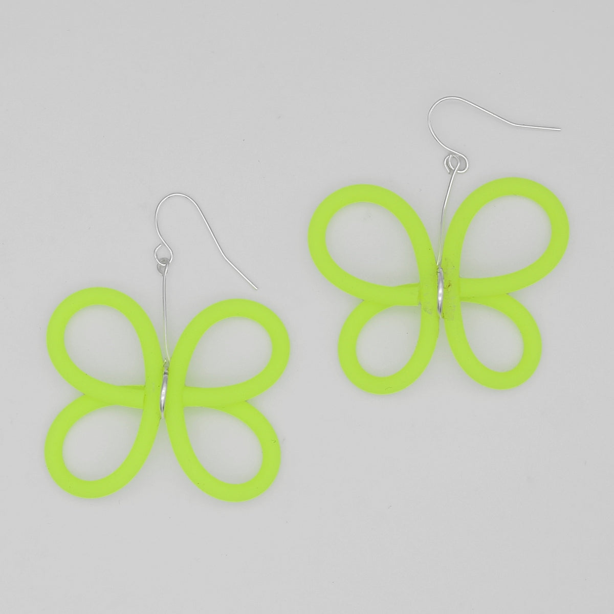 Simplistic Neon Butterfly Earrings