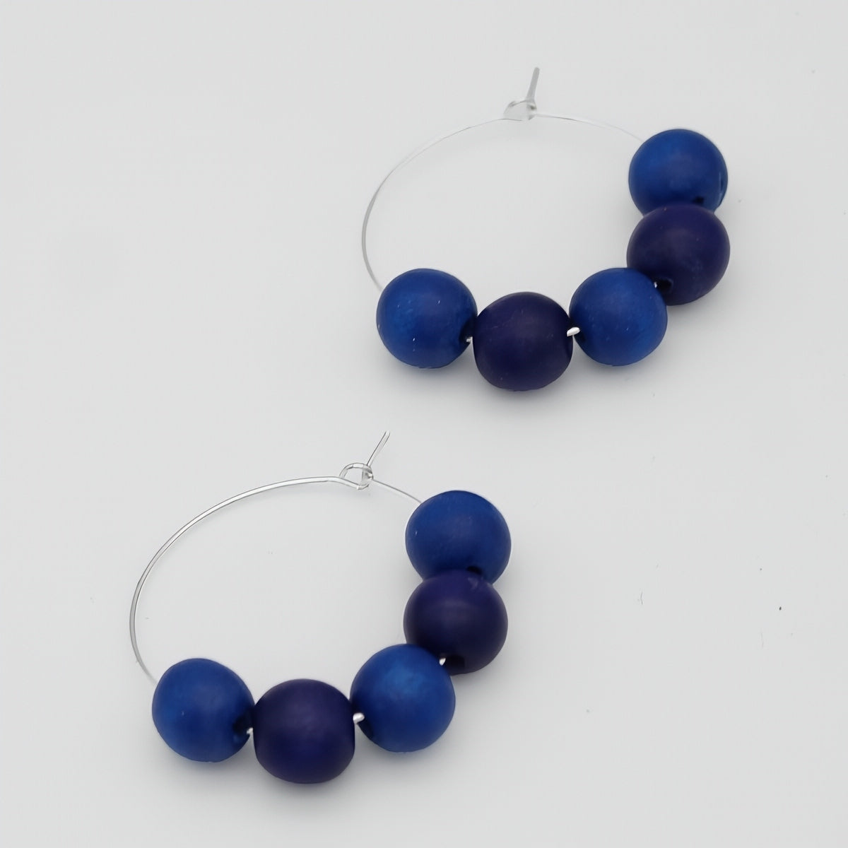 Blue Hoop Dangle Earring