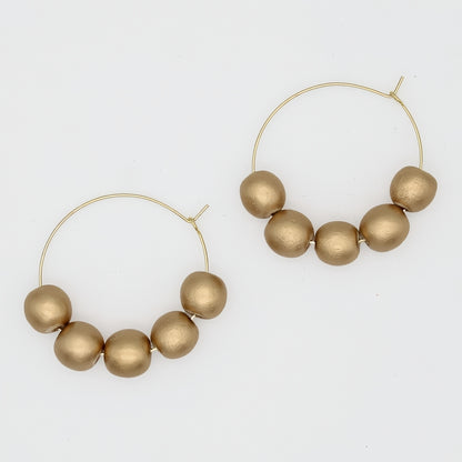 Gold Hoop Dangle Earring