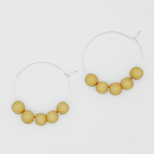 Yellow Hoop Dangle Earring