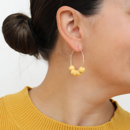 Yellow Hoop Dangle Earring