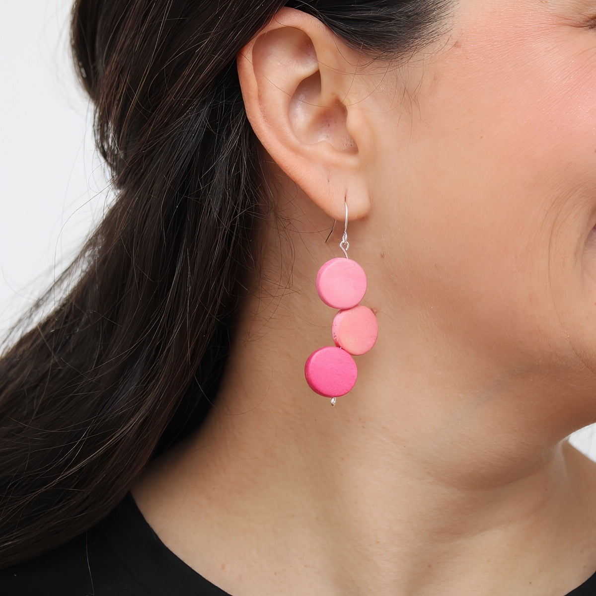 Bubblegum Triple Stacked Earring