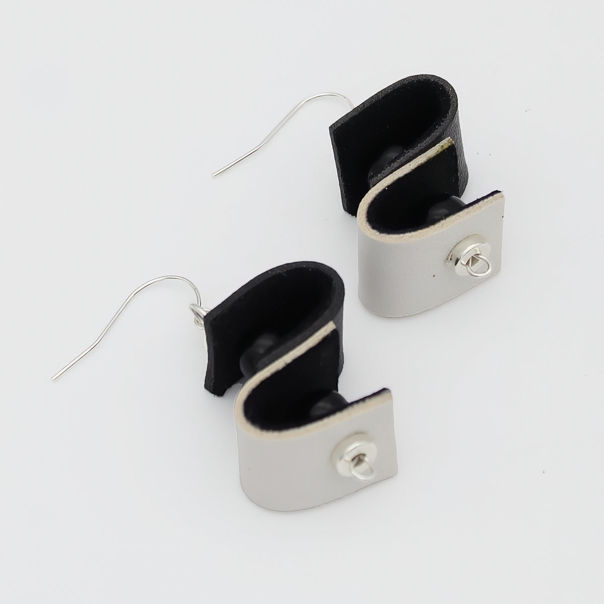 DuoTone Leather Drop Earring