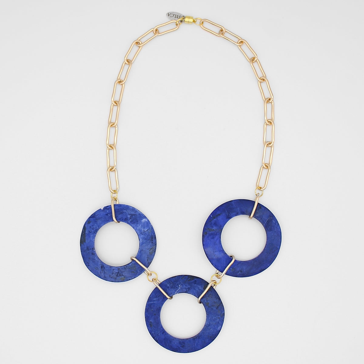 Blue Shell Greta Chain Necklace