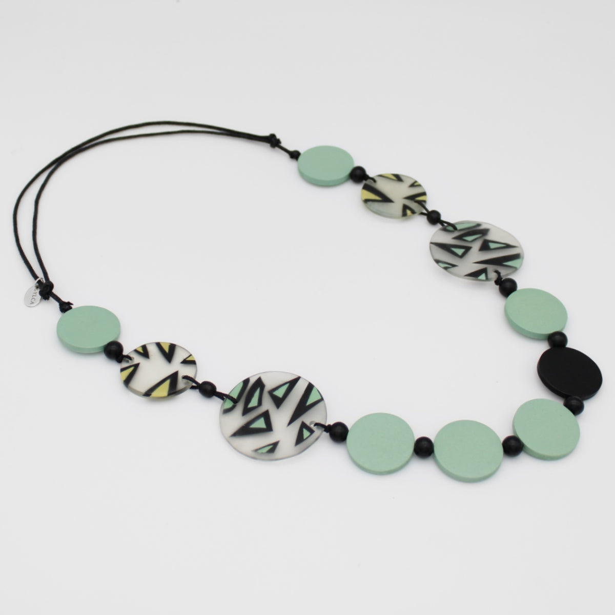 Retro Mint Beaded Statement Necklace