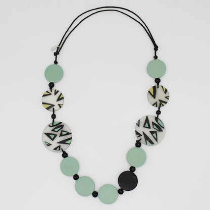 Retro Mint Beaded Statement Necklace