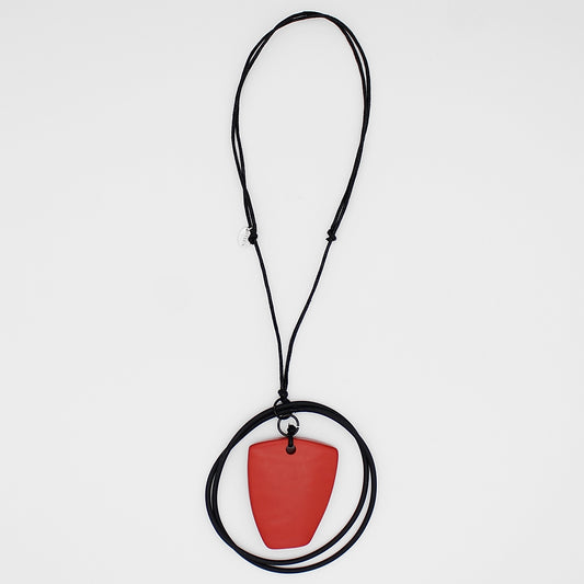 Scarlet Orbit Pendant Necklace