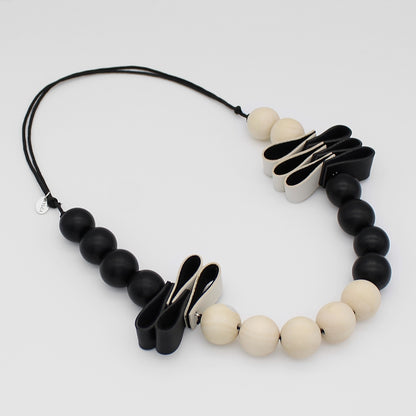 Black Rustic Fusion Statement Necklace