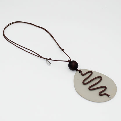 Artistic Taupe Pendant Necklace