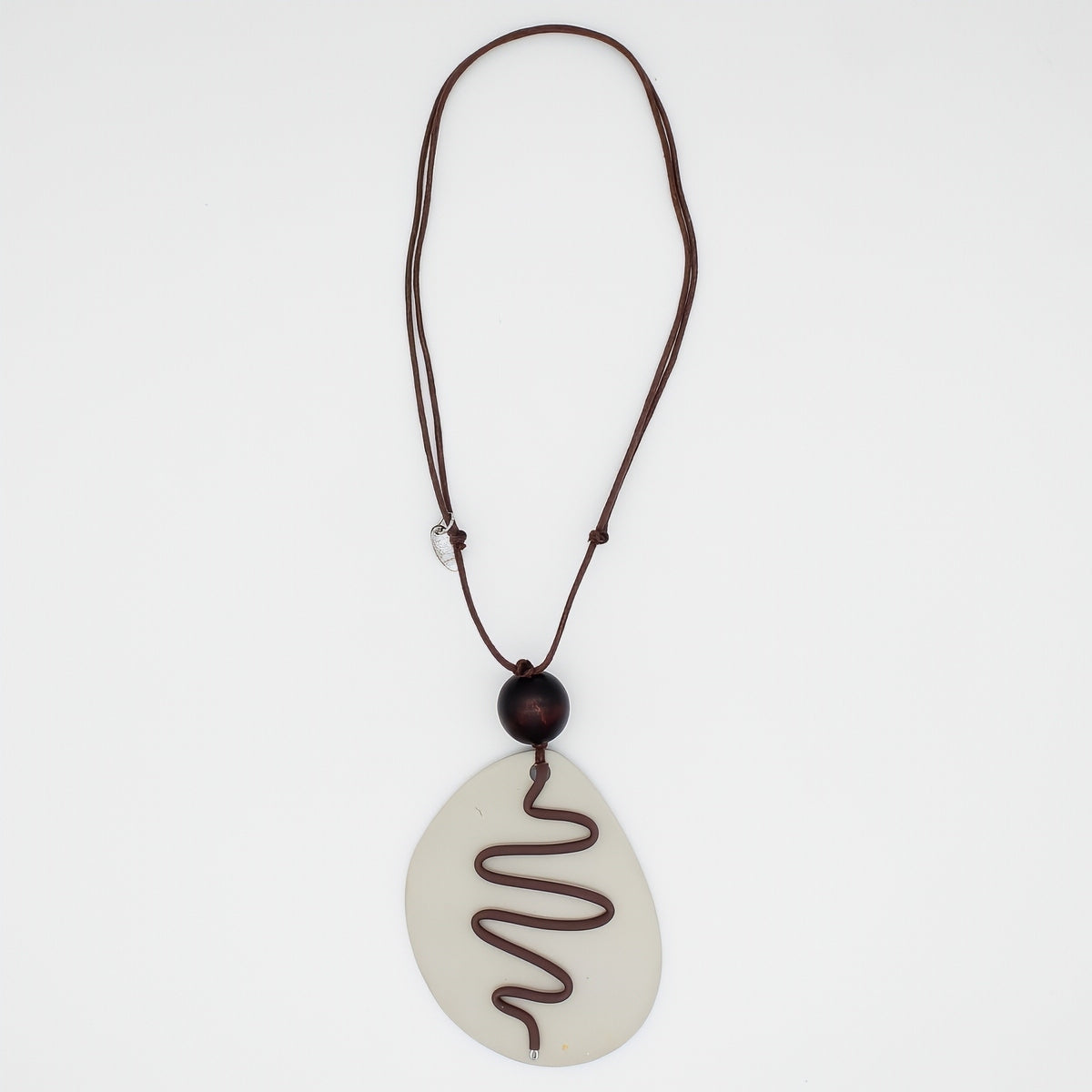 Artistic Taupe Pendant Necklace