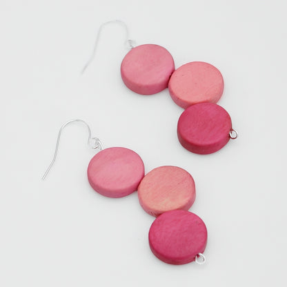 Bubblegum Triple Stacked Earring