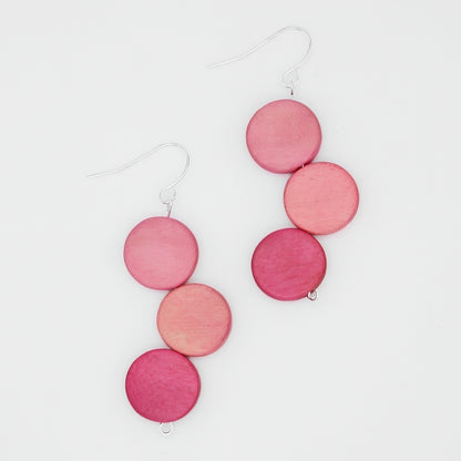 Bubblegum Triple Stacked Earring