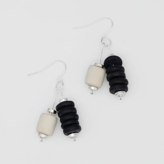 Black Duel Drop Earring