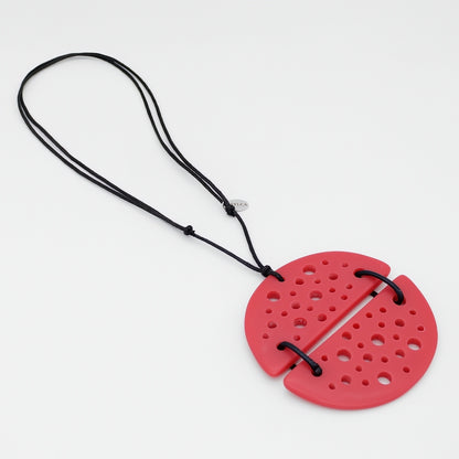 Coral Symmetry Pendant Necklace