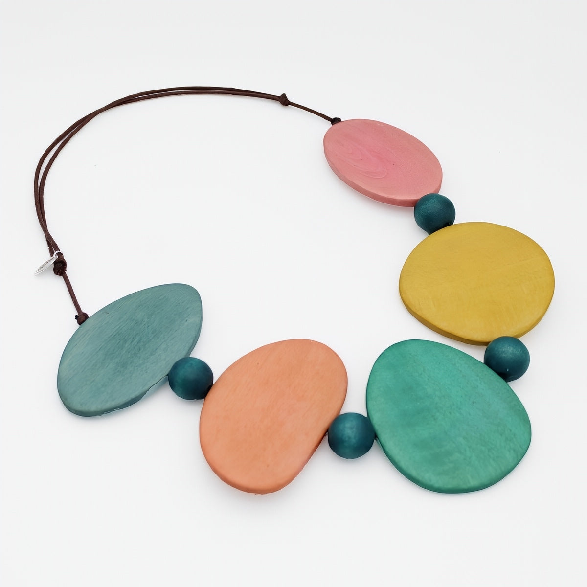 Colorful Jovie Wood Bead Statement Necklace