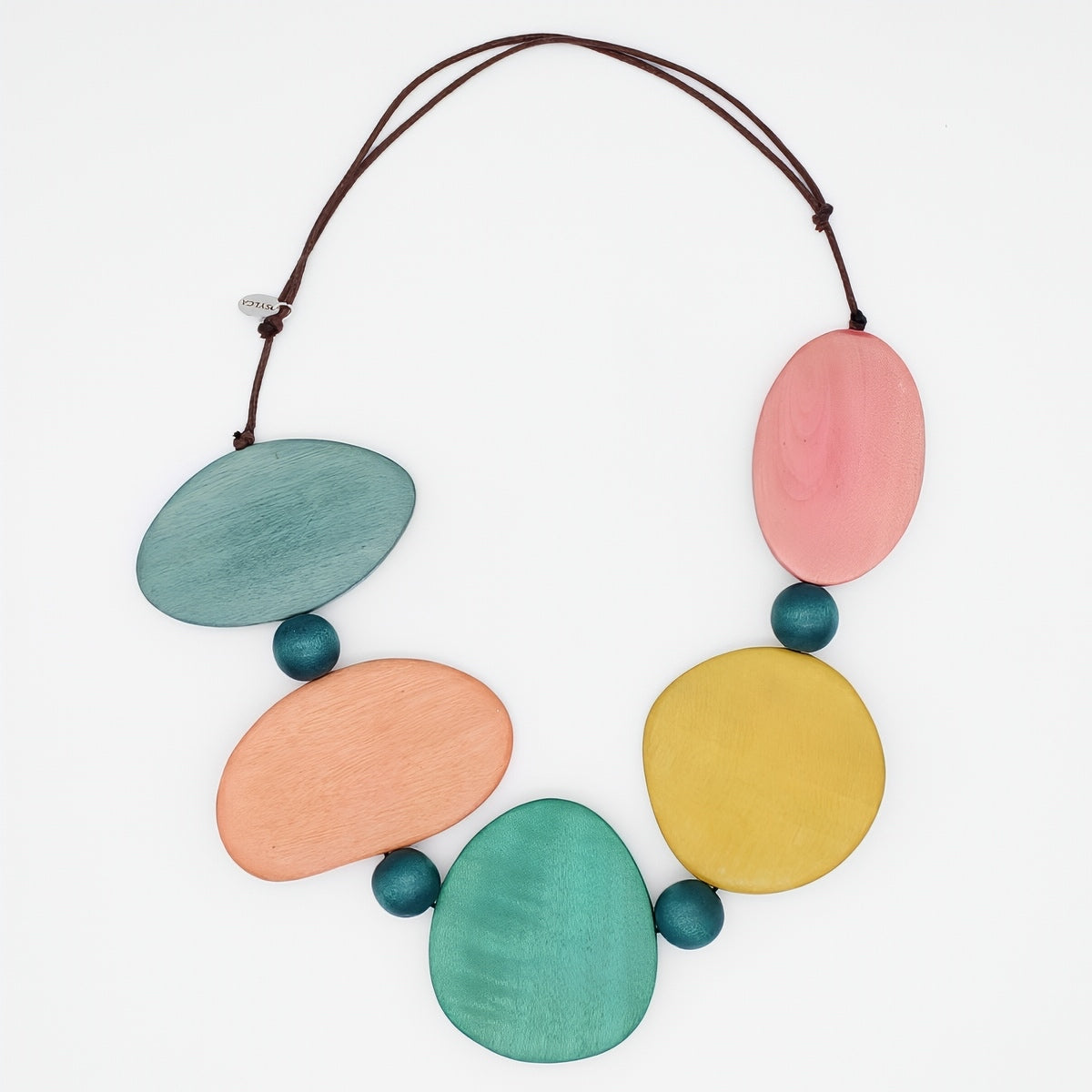 Colorful Jovie Wood Bead Statement Necklace