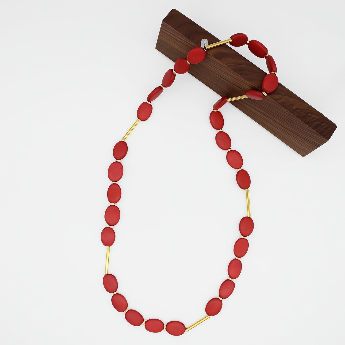 Coral Blair Oval Bead Necklace