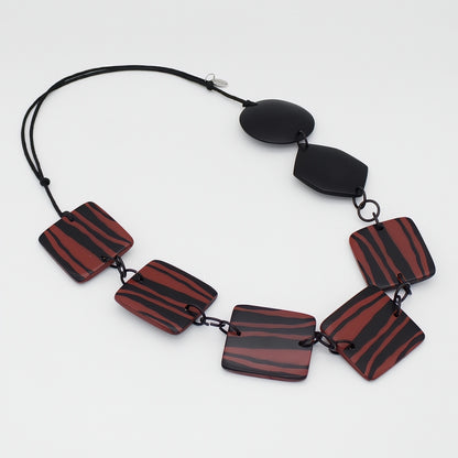 Red and Black Danica Statement Necklace