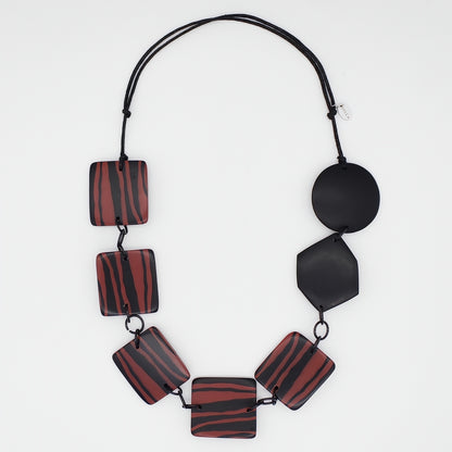 Red and Black Danica Statement Necklace