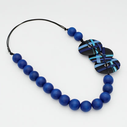 Blue Timeless Tartan Statement Necklace