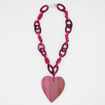 Pink Heartstrings Statement Necklace