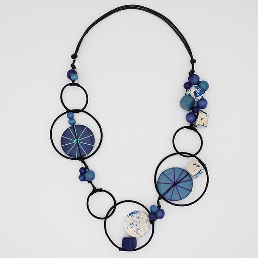 Blue Hayden Disk Necklace