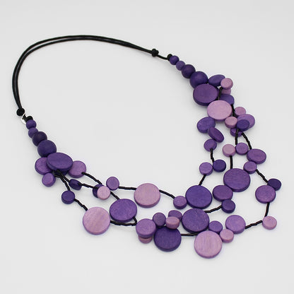 Purple Multi Strand Millie Necklace