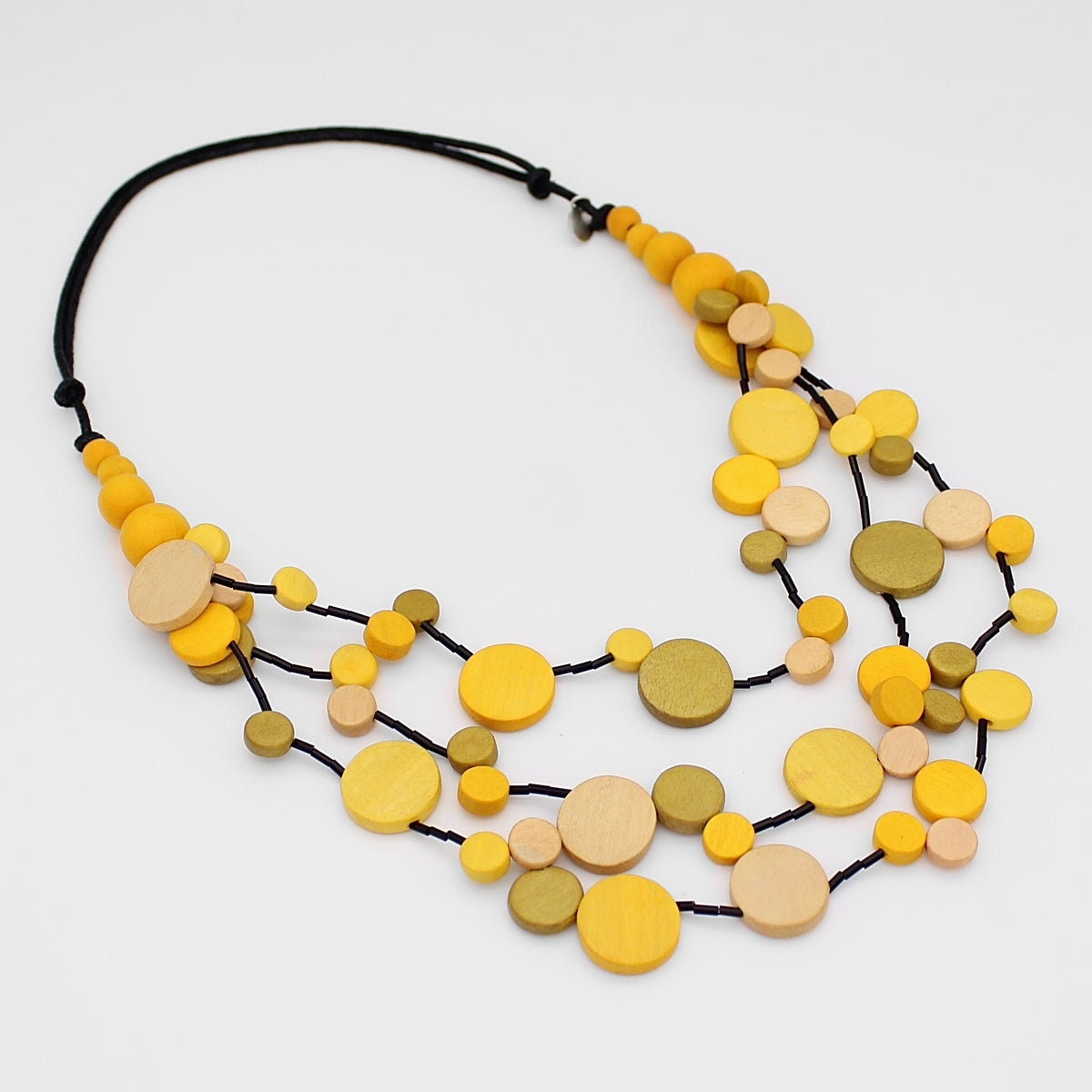 Yellow Multi Strand Millie Necklace