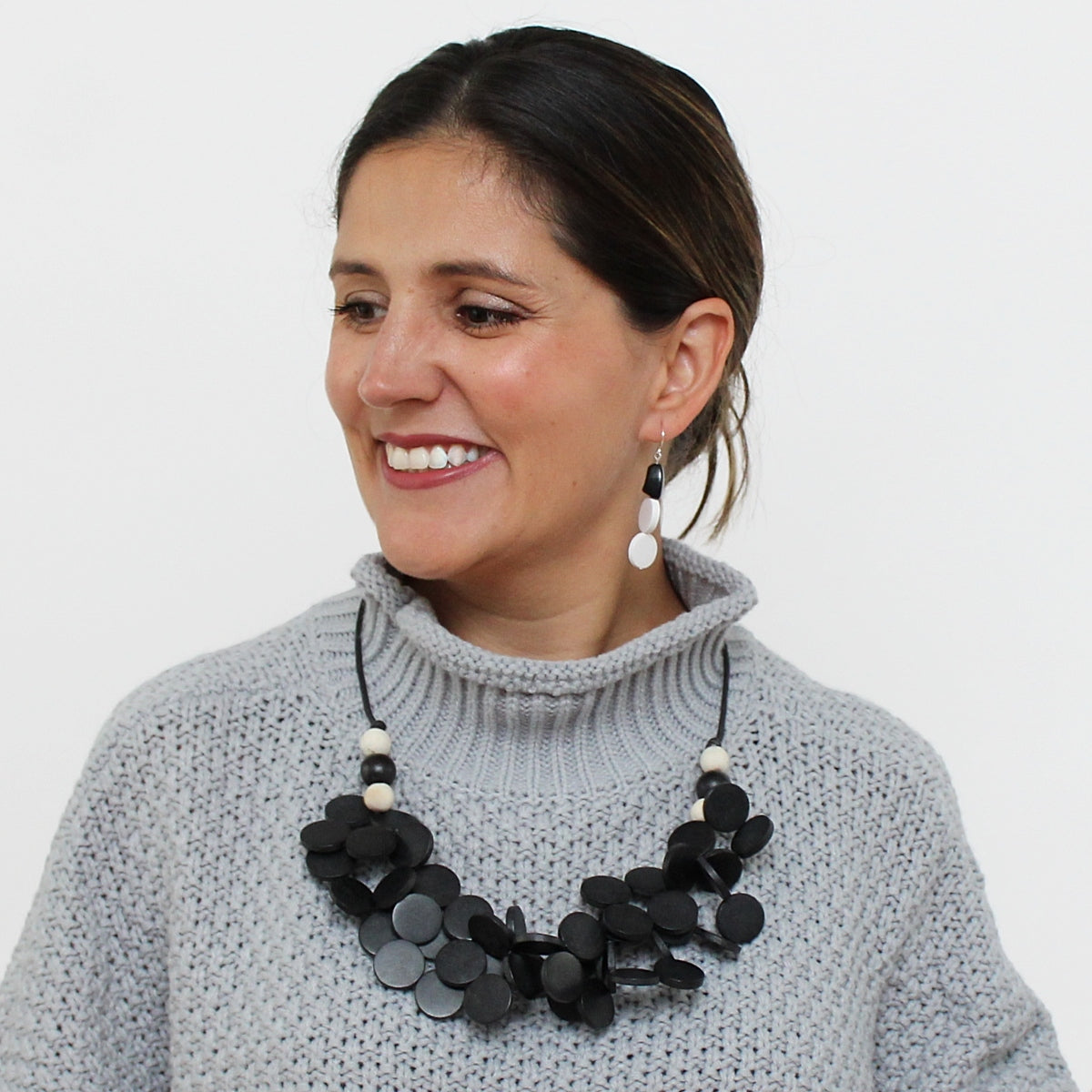 Black Cluster Athena Necklace