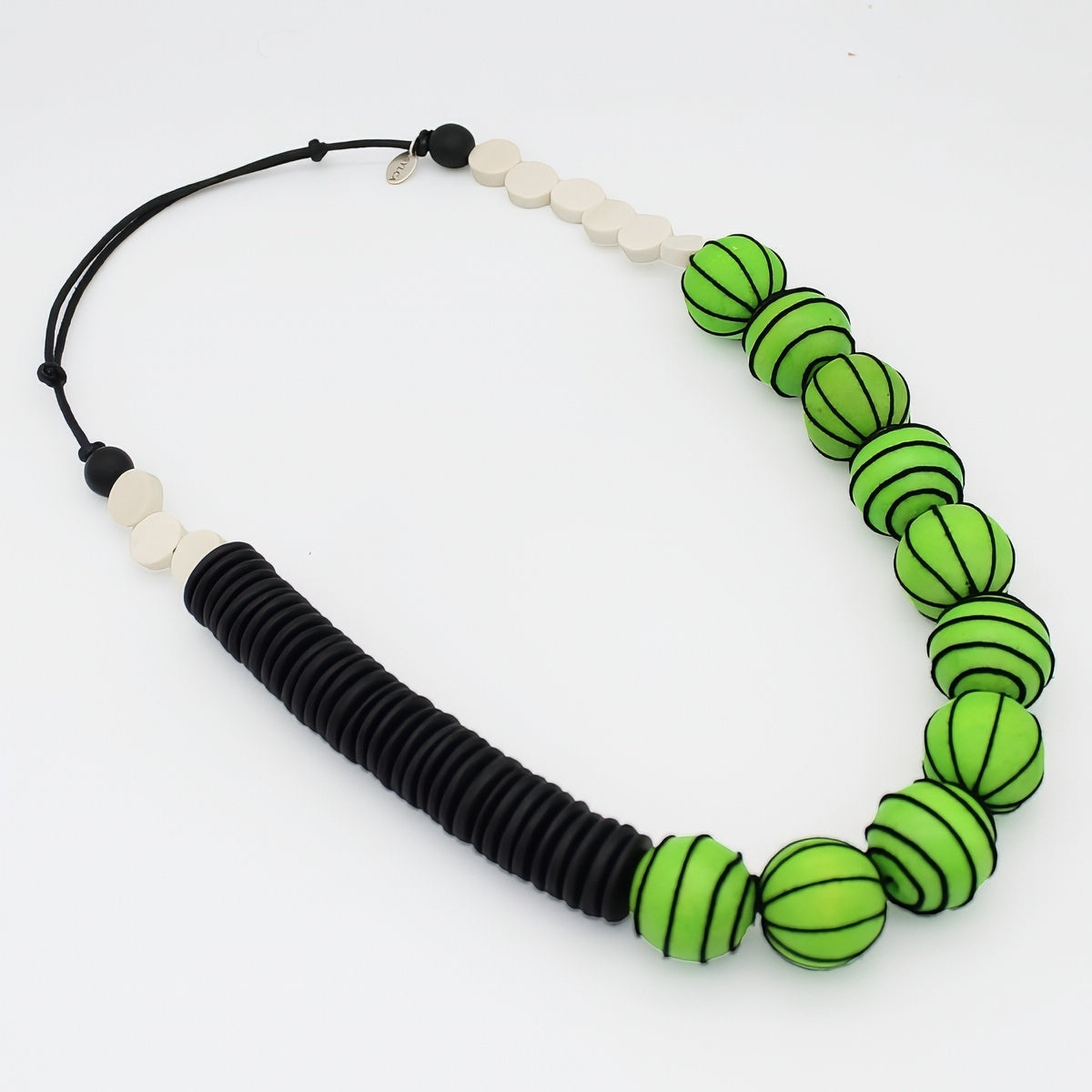 Green Anaya Wrapped Bead Necklace