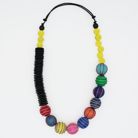 Multi-Color Anaya Wrapped Bead Necklace