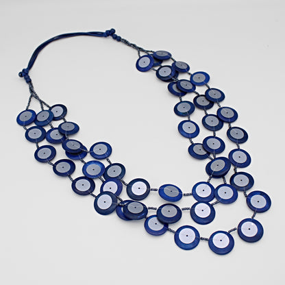 Blue Iridescent Arabella Necklace